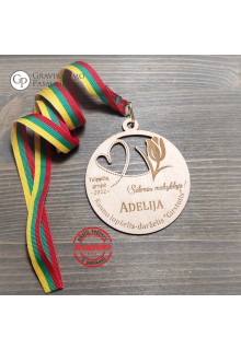 Medinis medalis Išleistuvėms Tulpė
